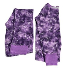 Carters Pajama Set Girls Size 7/7A Purple Galaxy Moon Stars
