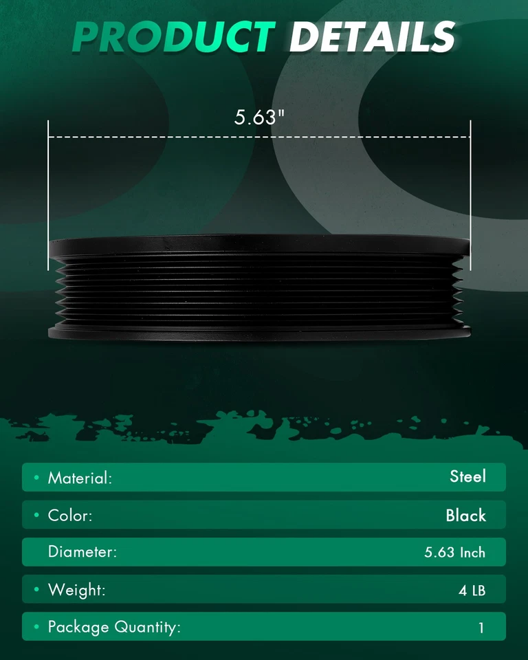 Equilibrador armónico para Daewoo Leganza 2,2 L Daewoo Nubira 2,0 L 1999-2002 Foto 3 de 4