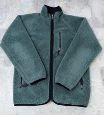 Vintage 1996 Patagonia Deep Pile Retro Fleece Cardigan Jacket 23022 Green 90s M