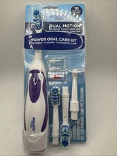 Equate Dual Motion Power Oral Care Kit Toothbrush Floss Heads Sulcus Tips
