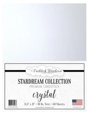 Cardstock Warehouse Stardream Crystal White Light-Weight Text Paper - 50 Shee...