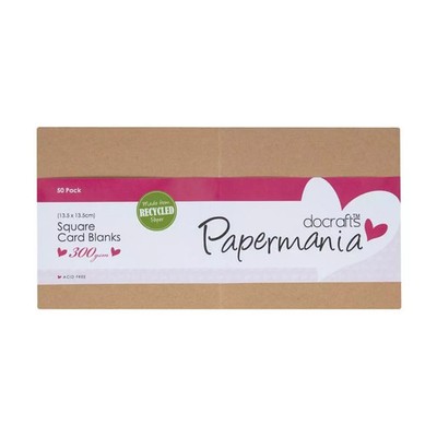 5055170138867 Zestaw kwadratowych kart - papermania kraft 50szt Dalprint
