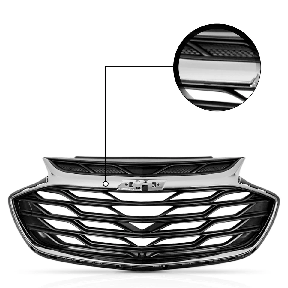 Front Upper Chrome Grille Assembly Fits 2019 Chevrolet Cruze 42674397 Foto 2 de 4
