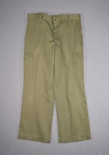 Vintage Boy Scout Pants Mens 36x28 Olive Cargo BSA Uniform Straight Leg Military