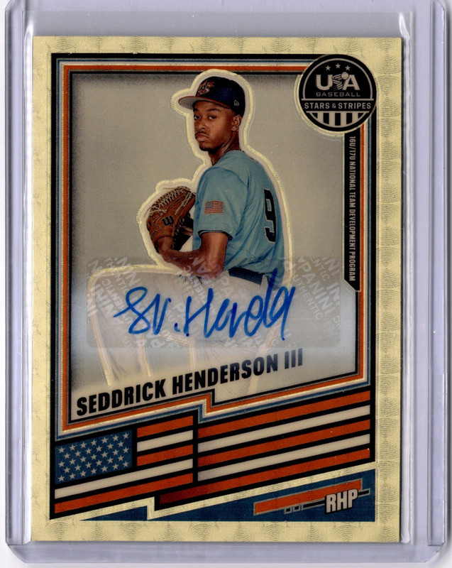 Seddrick Henderson III 2026 Panini Stars & Stripes USA Auto Gold Vinyl USA #1/1