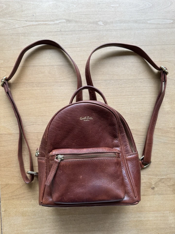 Kleiner Leder Rucksack, Braun