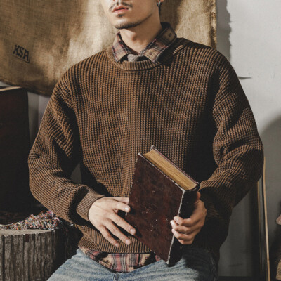 Winter American Vintage Sweater Men Basic Knitwear Fashion Coat | eBay