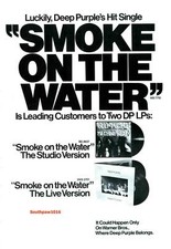 1972 Deep Purple "Smoke On The Water" Song Release Industry Reprint Promo Ad