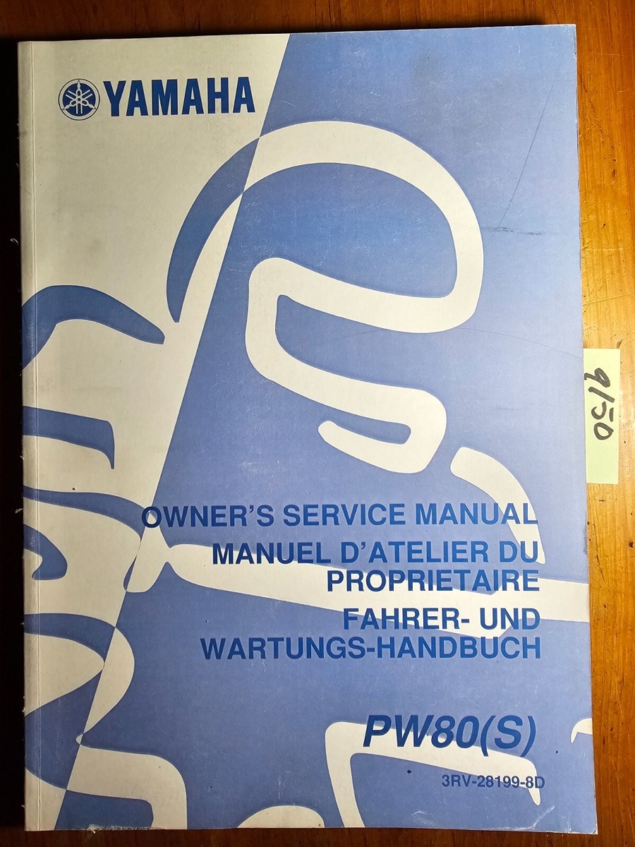Yamaha PW80(S) PW80 PW80S Dirt Bike Owner's Service Manual 3RV