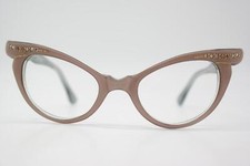 Vintage Selecta France Brown Gold Oval Eyeglass Frame