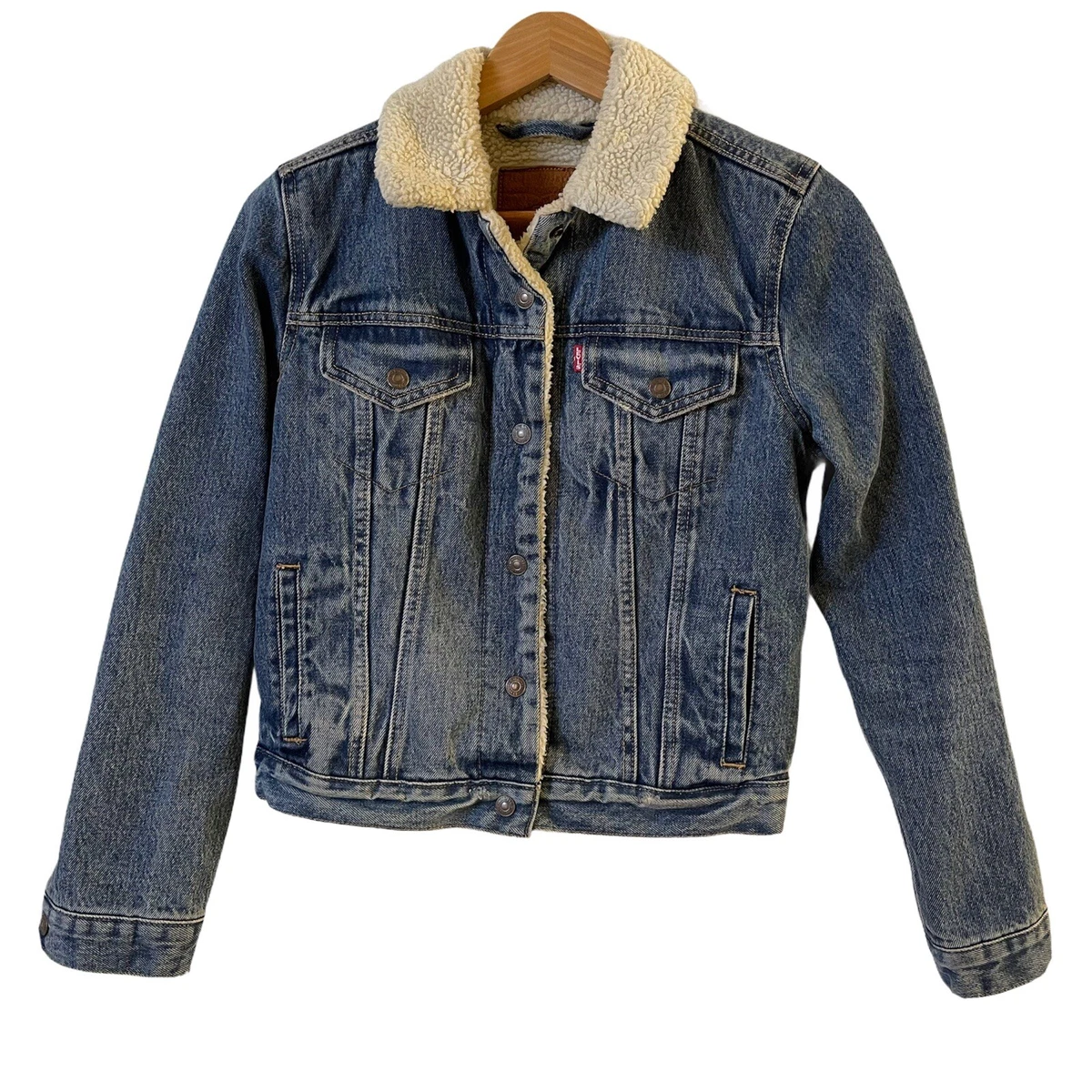 Levi Strauss Co Womens Small Levi s Premium Big E Sherpa Lined