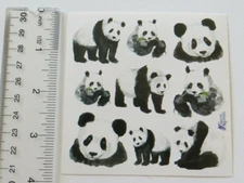 Violette Stickers - PANDAS - 4x4 Square Sheet of Stickers #K44
