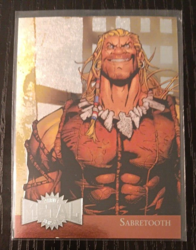 2015 Marvel Fleer Retro 1995 Fleer Metal Blaster Sabretooth #33