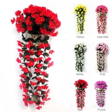 Artificial Fake Hanging Flowers Vine Plant Home Garden Decor Indoor Outdoor