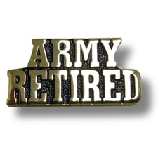 United States Army Military Retired Metal Lapel Hat Pin Badge US Made