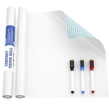 Dry Erase Paper Stick On, Adhesive White Board Peel Stick Wallpaper to Do List