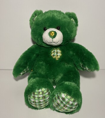 Build a Bear St. Patrick's Day Shamrock Green Clover Toy Plush BAB
