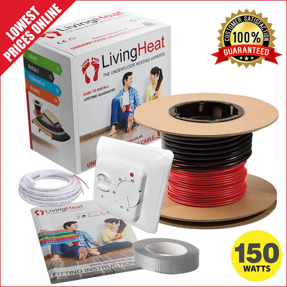 Underfloor Heating Loose Wire Cable Kits To Warmup Under Tile Floors  150w/m2 | eBay