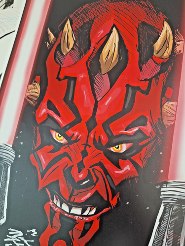 Darth Maul 11x17 Print. by Artist Michael Fulcher - Picture 2 of 2