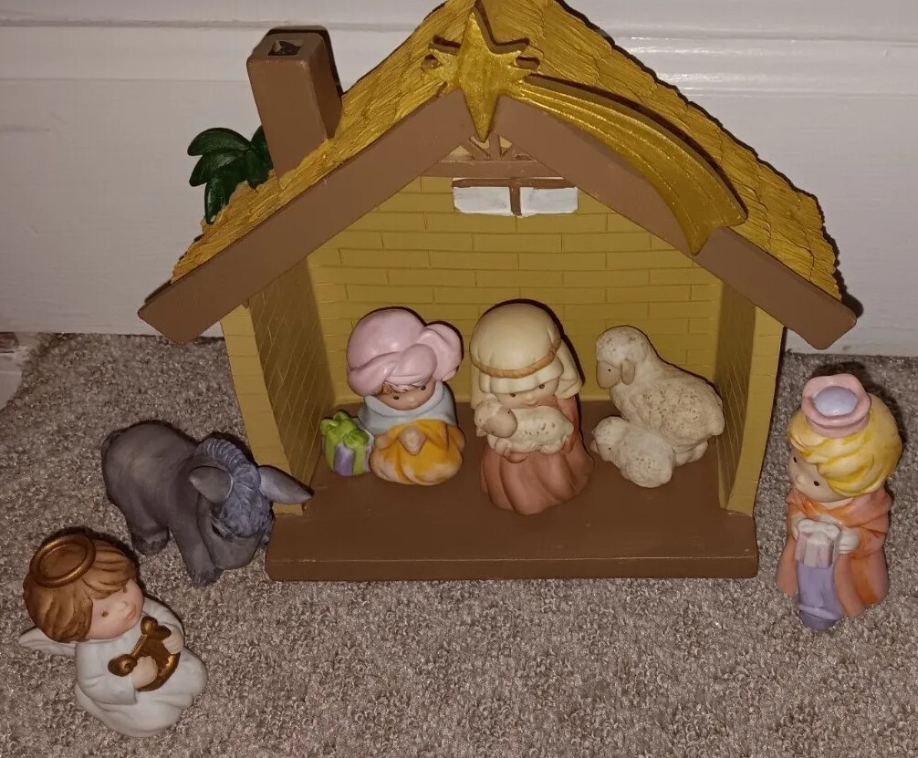 AVON Heavenly Blessings Nativity Set Of 6 Pieces 1987 eBay