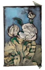 French PostImpressionism Bouquet Roses Vintage Oil Canvas Painting