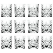 12x RCR Crystal 240ml Melodia Whisky Glasses Whiskey Tumbler Glassware Gift Set