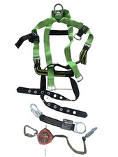 Miller Python Full Body Harness, Scorpion Fall Limiter & Lanyard EUC 3 ITEMS LOT