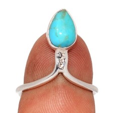 Composite Mohave Blue Turquoise 925 Sterling Silver Ring Jewelry s.5.5 CR73854