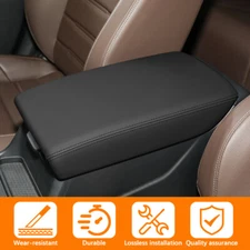 Leather Car Central storage Armrest Box Cover for 2023-2024 Honda CRV CR-V Black