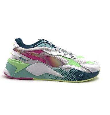 Puma RS-X3 Mens Size 9 - 9.5 Casual Running Shoe White Green  display picture 1