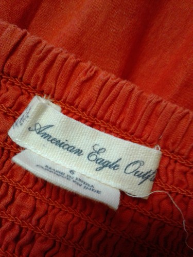 American Eagle Outfitters Dress Coral Lace Strapless Summer Size 6 - Picture 6 of 6