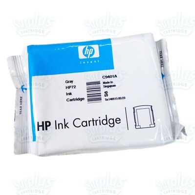 Genuine HP 72 Gray Ink Cartridge 69ml C9401A T790 T770 T610 T2300 T1120 T1200