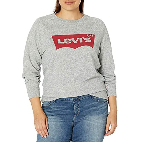 Relaxed Graphic Crew Sweatshirt Gray 