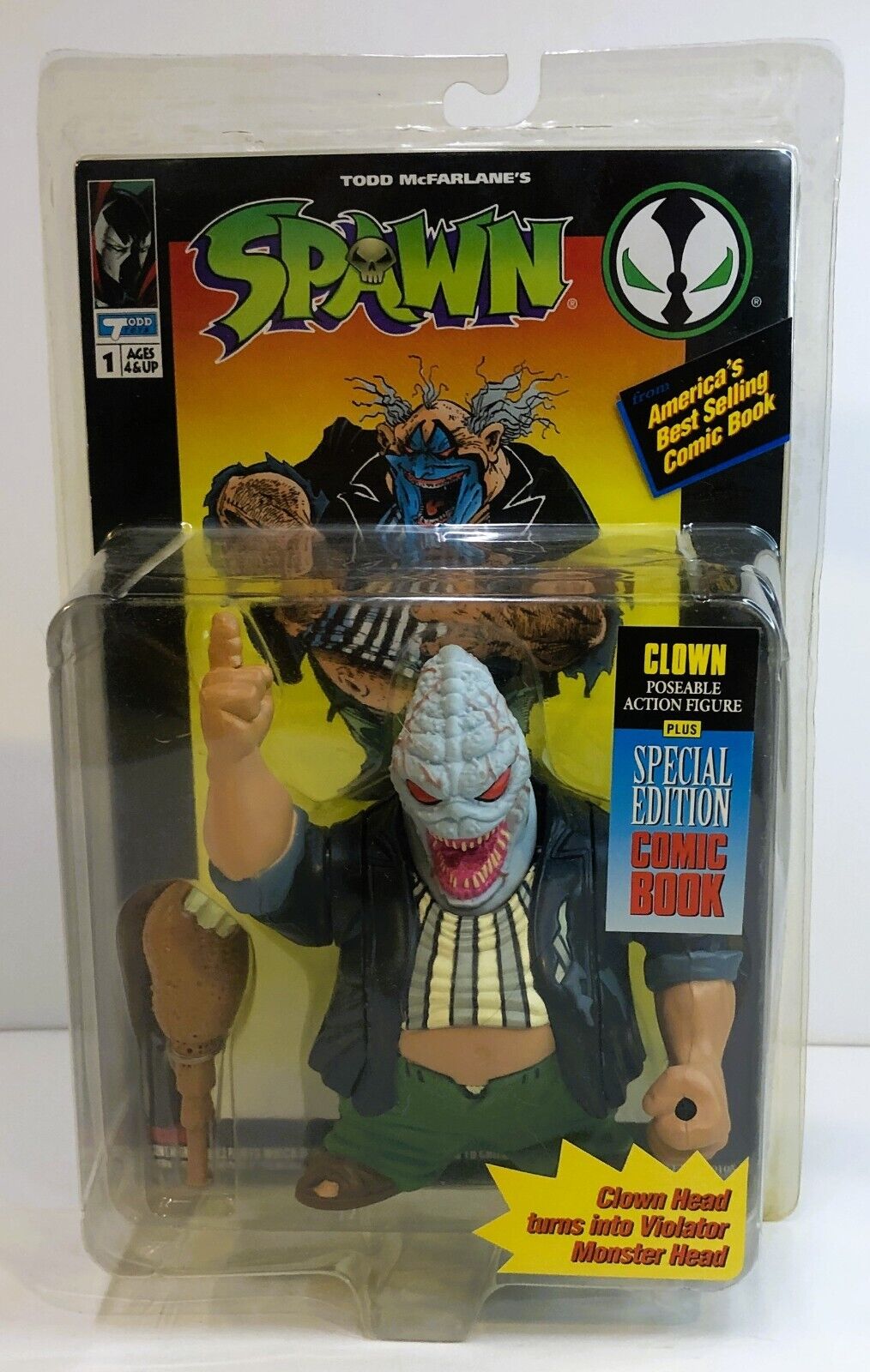 Todd Mcfarlane Spawn Series 1 Clown Figure 1994
