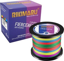 RIKIMARU FIERCENESS Braid Fishingline (Dark Gray,Moss Green,Ocean Blue,Fluo