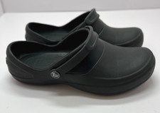 Crocs Women  s Mercy Work Clogs Size W 8 Slip Resistant Shoes Black