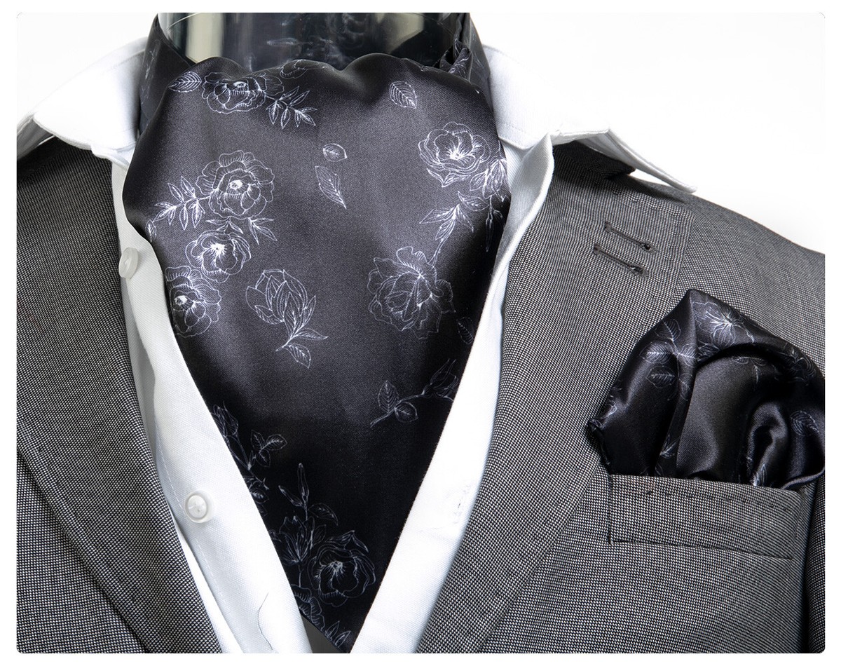 Set Ascot E Fazzoletto Uomo - Cravatta Paisley Elegante Per Matrimoni E Eventi - Regalo Chic - Foto 10