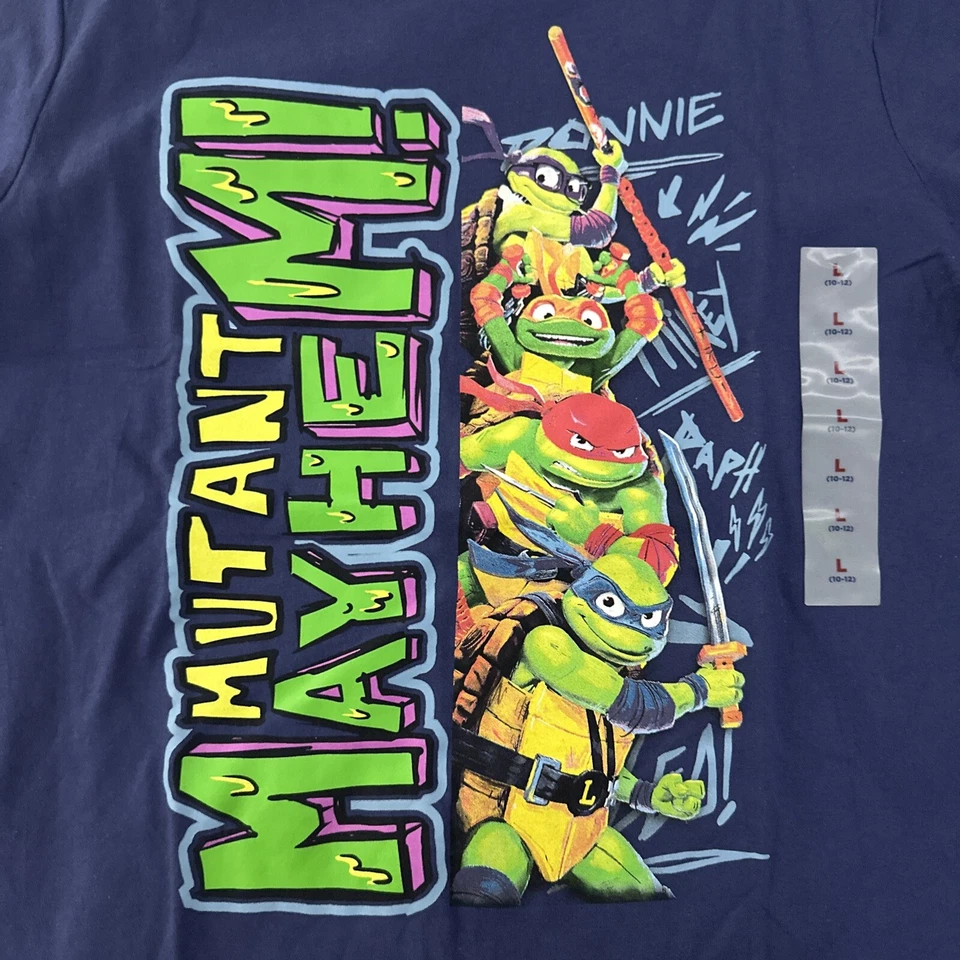 Camiseta Old Navy Boys Teenage Mutant Ninja Turtles NUEVA CON ETIQUETAS 10/12 L azul Foto 2 de 4