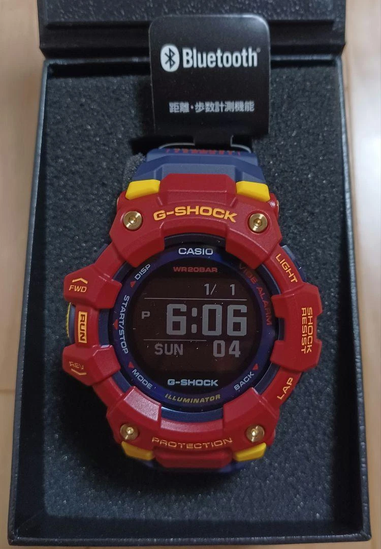 CASIO G-SHOCK GBD-100BAR-4JR FC Barcelona Digital Mens Watch Used 3m11093