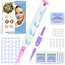 Auto Skin Tag Removal Pen 2 in 1 Standard Micro 36Pcs Patches Safe for Small Tag