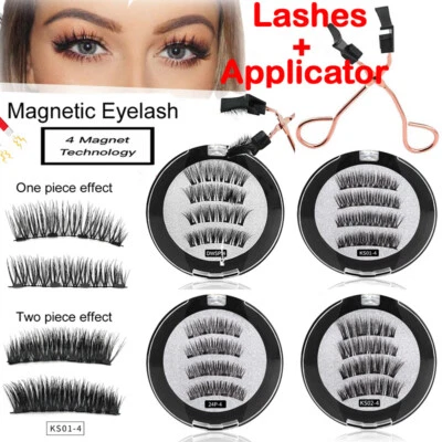 EHOMEBEST 5PCS Professional Magnetic Eyelashes Fake False Lashes Set + Applicator Full Kit