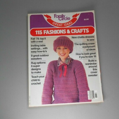 Family Circle-Great Ideas-''115 Fashions & Crafts''- '78-Knit,Crochet,Sewing-FCS84