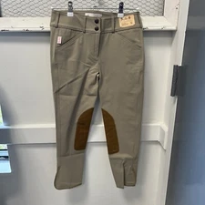 Tailored Sportsman Girls Trophy Hunter Breeches Tan Style 3960 Low Rise 16R