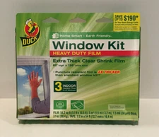 Duck Extra Thick Heavy Duty Insulating Film 3 Window Kit (total 62" x 126")