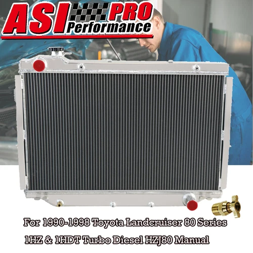 3ROWS Radiator FOR Toyota Landcruiser 80 Series 1HZ/1HDT HZJ80 4.2 Diesel MT - Picture 2 of 12