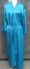 Oscar De La Renta Pink Label Size L/XL Long Robe, Self Tie Belt, geometric