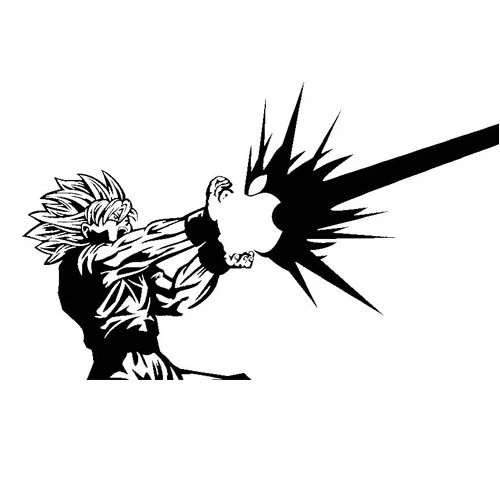 Súper calcomanía adhesiva de anime Dragon Z Goku para Macbook Air Pro computadora portátil ventana de automóvil Foto 2 de 4