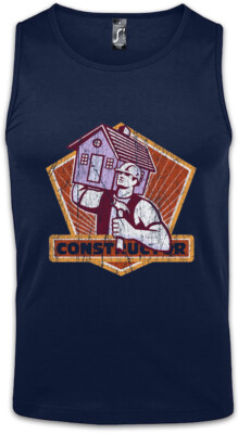 Constructor V Herren Tank Top Handwerker Maurer Mason Bauarbeiter Bau Zimmermann