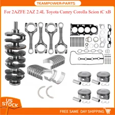 Engine Rebuild Overhaul Kit For 2AZFE 2AZ 2.4L Toyota Camry Corolla Scion tC xB