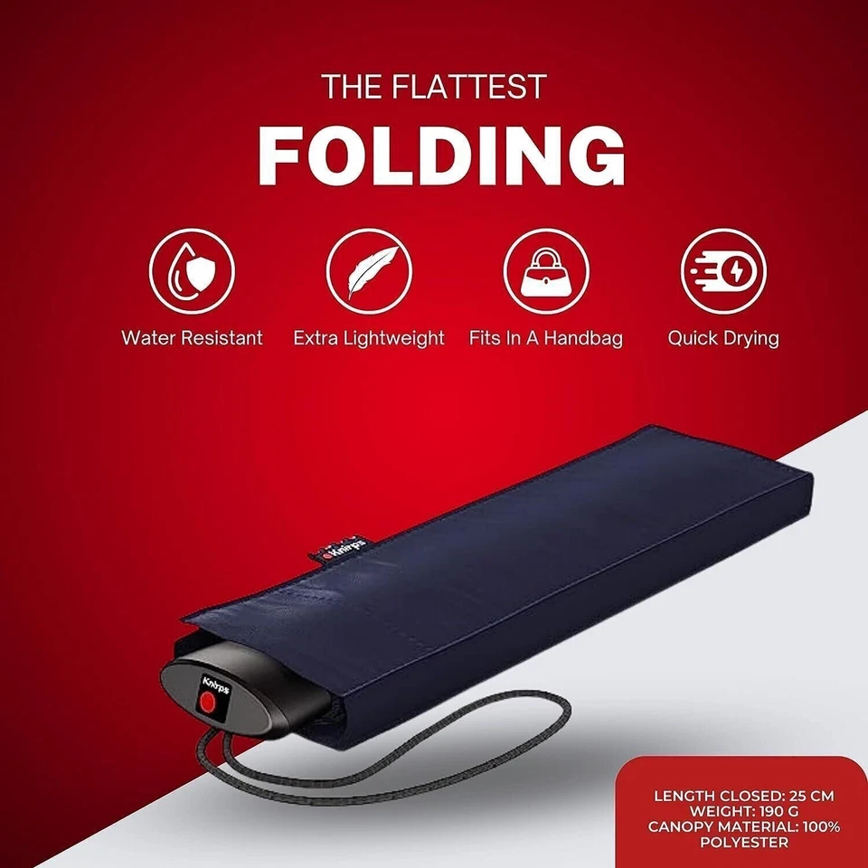 Knirps AS.050 Slim Medium Manual Open Close Rain Umbrella - Compact Umbrella... - Image 4 of 4